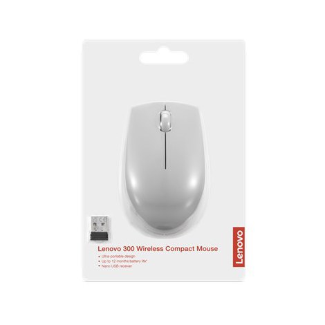 Lenovo | Kompaktowa mysz z baterią | 300 | Bezprzewodowa | Szary Arktyczny - 4